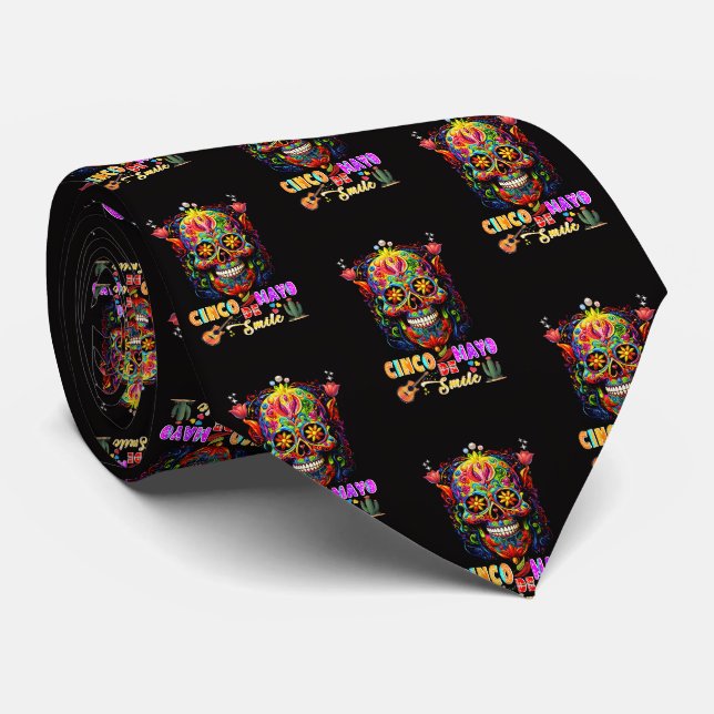 Cinco De Mayo Smile Tie (Rolled)