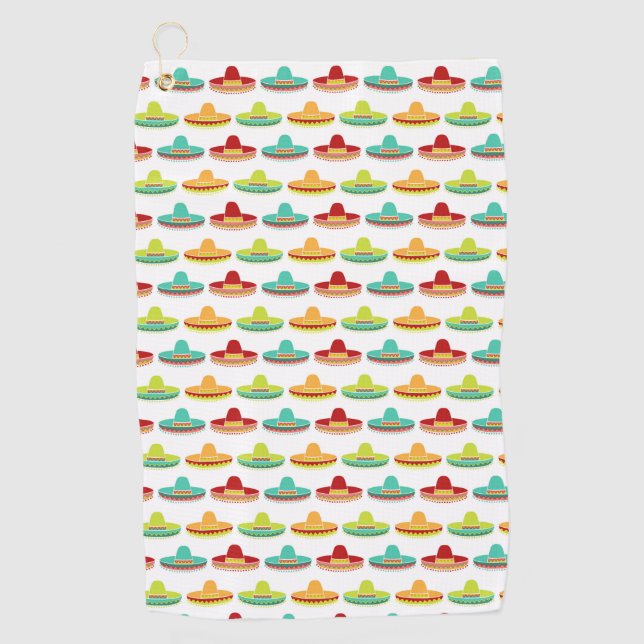 Cinco de Mayo Sombrero Mariachi Mexican Culture Golf Towel (Front)