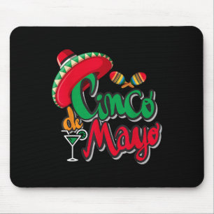 Cinco De Mayo Sombrero Men Women Mexican Taco Part Mouse Mat