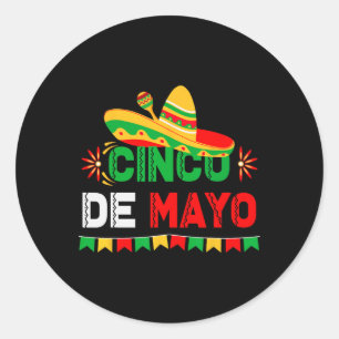 Cinco De Mayo Sombrero Mexican Festival Party 2 Classic Round Sticker