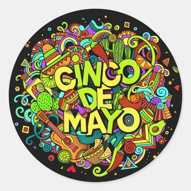 Cinco de Mayo Sticker (Front)
