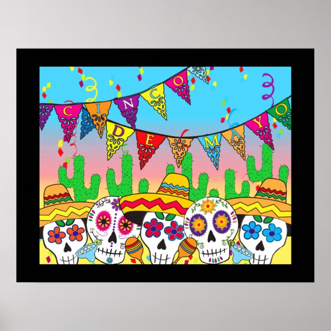 Cinco de Mayo Sugar Skull Print (Front)