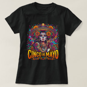 Cinco de Mayo Sugar Skull Shirt Women’s Mexican Fi