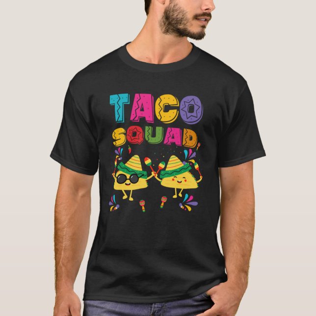 Cinco De Mayo Taco Squad Mexican Lets Fiesta  Men  T-Shirt (Front)