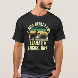 Cinco De Mayo Taco Tuesday Cute Llamas Taco T-Shirt