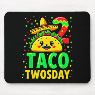 Cinco De Mayo Taco Twosday 2nd Birthday Party Mouse Mat
