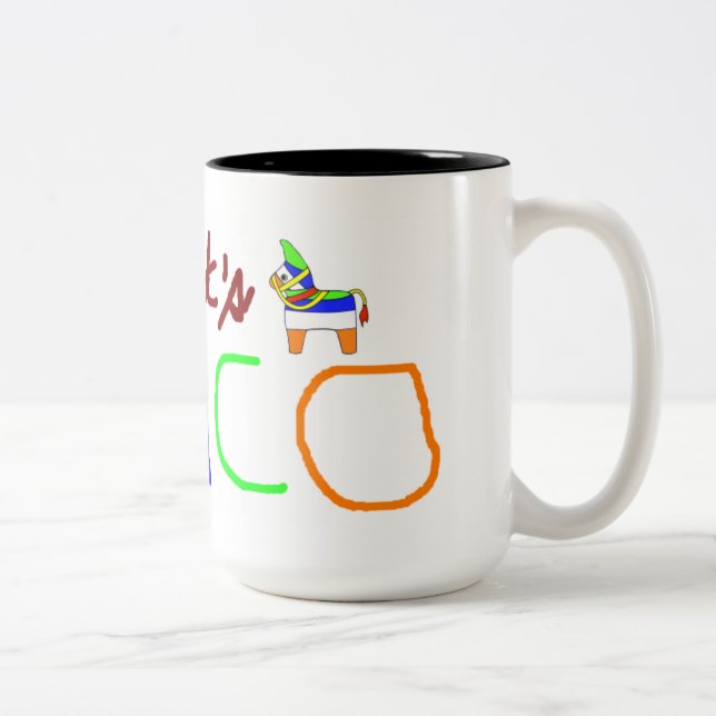 Cinco de Mayo Taza de Cafe Two-Tone Coffee Mug (Right)
