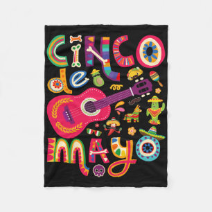 Cinco De Mayo Tee  Fleece Blanket