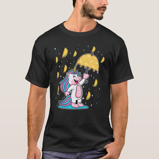 Cinco De Mayo Tee Raining Tacos Unicorn  Umbrella (Front)
