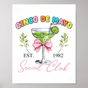 Cinco De Mayo Tequila Coquette Social Club Mexican Poster