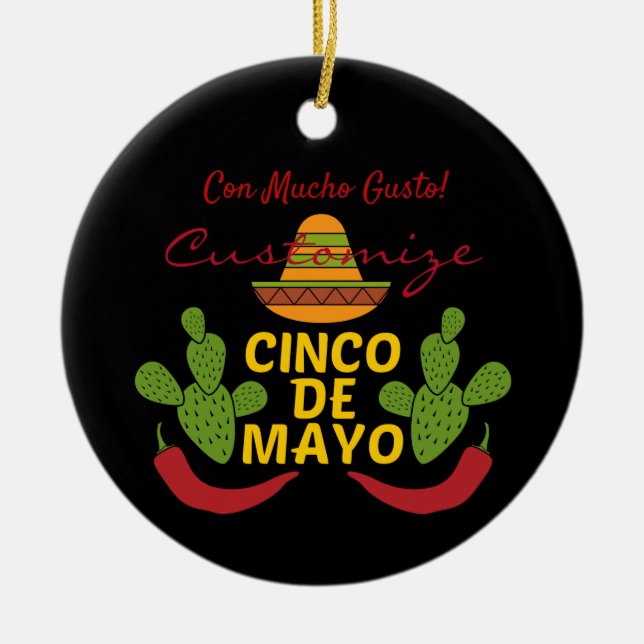 Cinco de Mayo Thunder_Cove Ceramic Tree Decoration (Front)