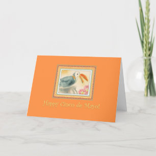 Cinco de Mayo Toucan on Orange  Card