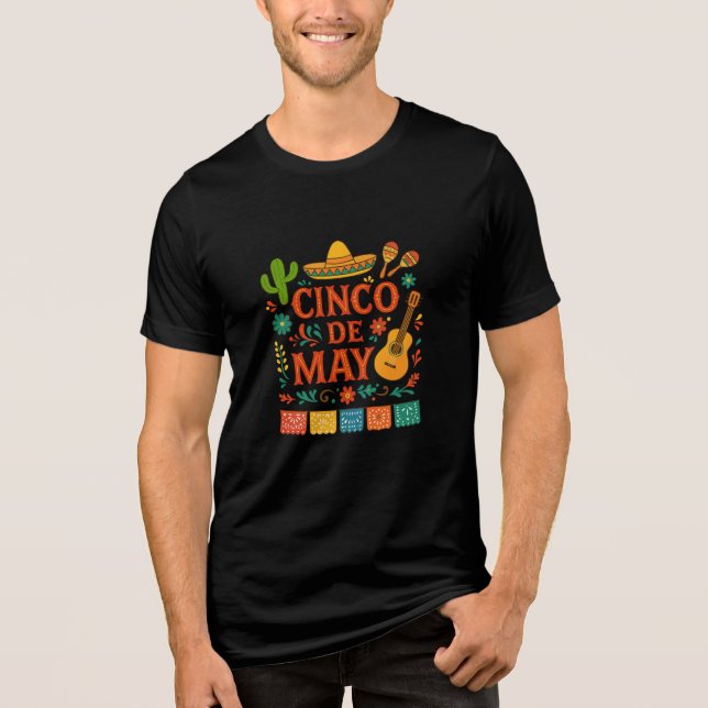cinco de mayo Tri-Blend shirt (Front)