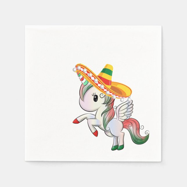 Cinco de Mayo Unicorn Pegasus Napkin (Front)