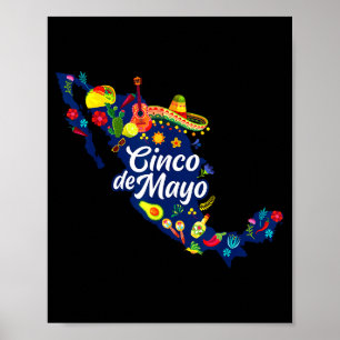 Cinco De Mayo Vibes - Mexican Sombrero Vintage T-s Poster