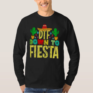 Cinco De Mayo Vintage Mexican Dtf Down To Fiesta 1 T-Shirt