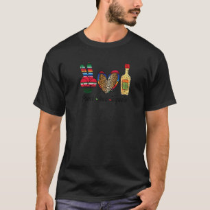 Cinco De Mayo Vintage Mexican Peace Love Tequila T-Shirt