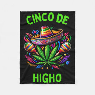 Cinco De Mayo Weed Funny Stoner Humour 1 Fleece Blanket