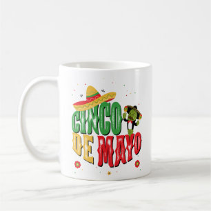 Cinco De Mayo With Hat Cactus Funny Cinco De Mayo Coffee Mug