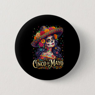 Cinco De Mayo Women Girl Mexican Fiesta 5 De Mayo 6 Cm Round Badge