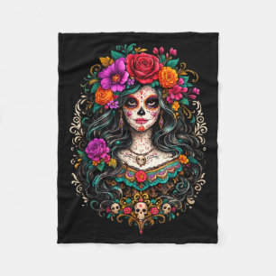 Cinco De Mayo Women Mexican Fiesta 5 De Mayo Sugar Fleece Blanket