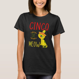 Cinco De Meow 5th Of May Mexican Pride Cat Lover O T-Shirt