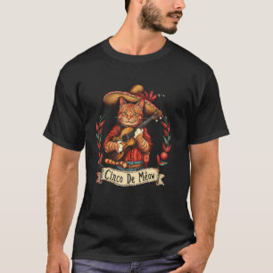 Cinco De Meow Cat  Funny Cinco De Mayo Men Women M T-Shirt