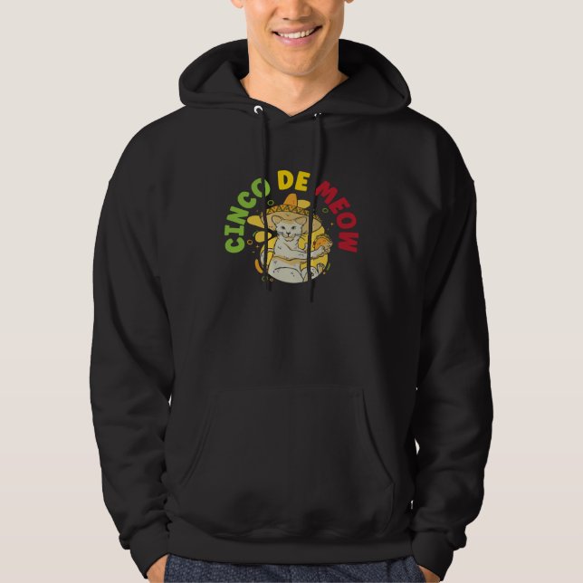 Cinco de Meow Cat  Mexico Pride Mexican Cinco De M Hoodie (Front)
