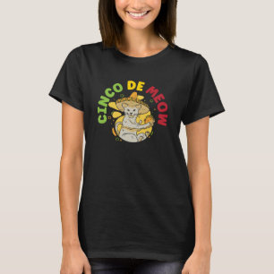Cinco de Meow Cat Mexico Pride Mexican Cinco De M T-Shirt