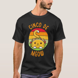 Cinco De Meow Cinco De Mayo Funny Tacos Cat Lover T-Shirt