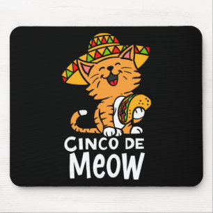 Cinco De Meow Cute Cinco De Mayo Sombrero Taco Cat Mouse Mat