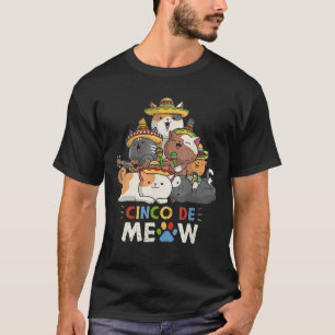 Cinco De Meow Mariachi Cat Lover Cinco De Mayo Fun T-Shirt