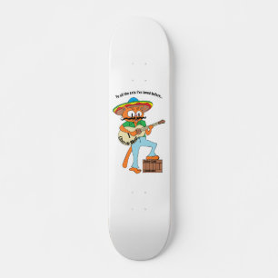 "Cinco de Meow" Singing Cartoon Cat skateboard