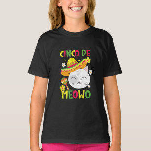 Cinco De Meowo, Colourful and playful Mexican cat T-Shirt