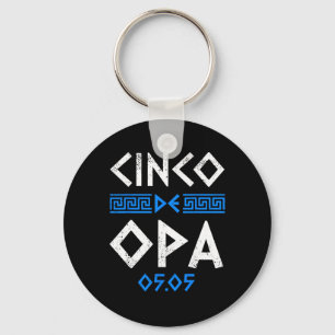 Cinco De Opa Funny Cinco De Mayo Orthodox Greek Ea Key Ring