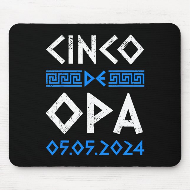 Cinco De Opa Funny Cinco De Mayo Orthodox Greek Ea Mouse Mat (Front)