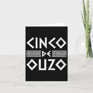 Cinco De Ouzo Retro Funny Greek Easter Cinco De Ma Card