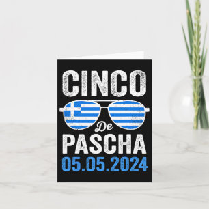 Cinco De Pascha Greece Flag Funny Greek Easter Cin Card