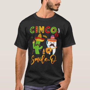 Cinco De Smile  O Funny Guitar Tooth Catus Tacos M T-Shirt