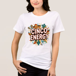 Cinco Energy Fiesta Retro T-Shirt Tri-Blend Shirt
