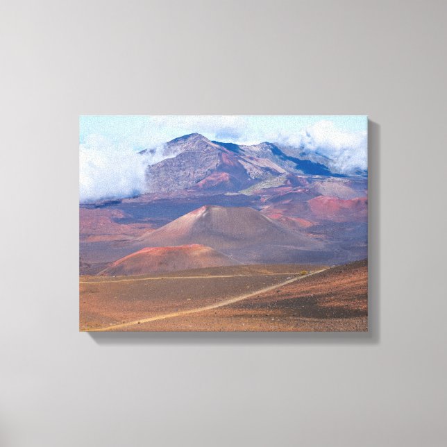 cinder cones and mountains at haleakala crater canvas print (Front)