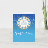 Cinderella Almost Midnight Blue Fold Card Invite