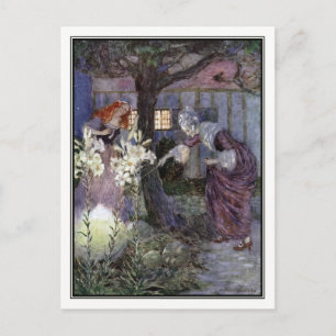 Cinderella and Fairy Godmother - Millicent Sowerby Postcard
