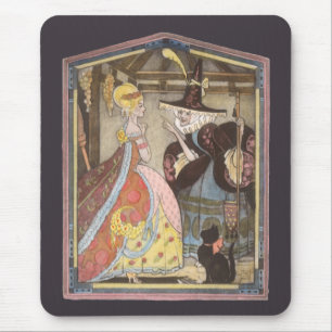 Cinderella and Fairy Godmother, Vintage Fairy Tale Mouse Mat