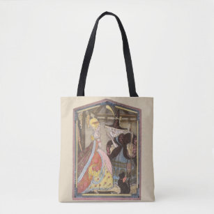 Cinderella and Fairy Godmother, Vintage Fairy Tale Tote Bag