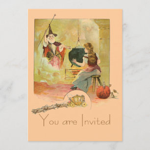Cinderella And Her Fairy God Mother Invitation