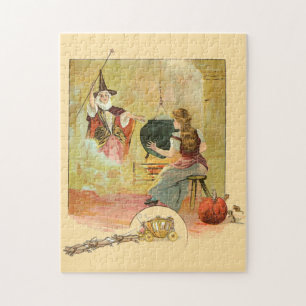 Cinderella And Her Fairy God Mother Jigsaw Puzzle