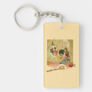 Cinderella And Her Fairy God Mother Key Ring