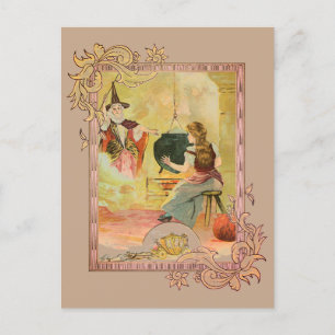 Cinderella And Her Fairy God Mother Postcard