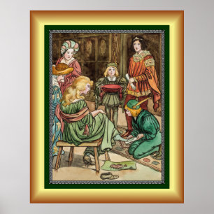 Cinderella And Her Prince ~ Trying On The Slipper  Poster